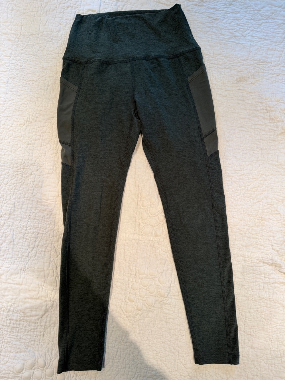 Beyond Yoga Spacedye Army Green High Waisted Midi Legging with Pocket